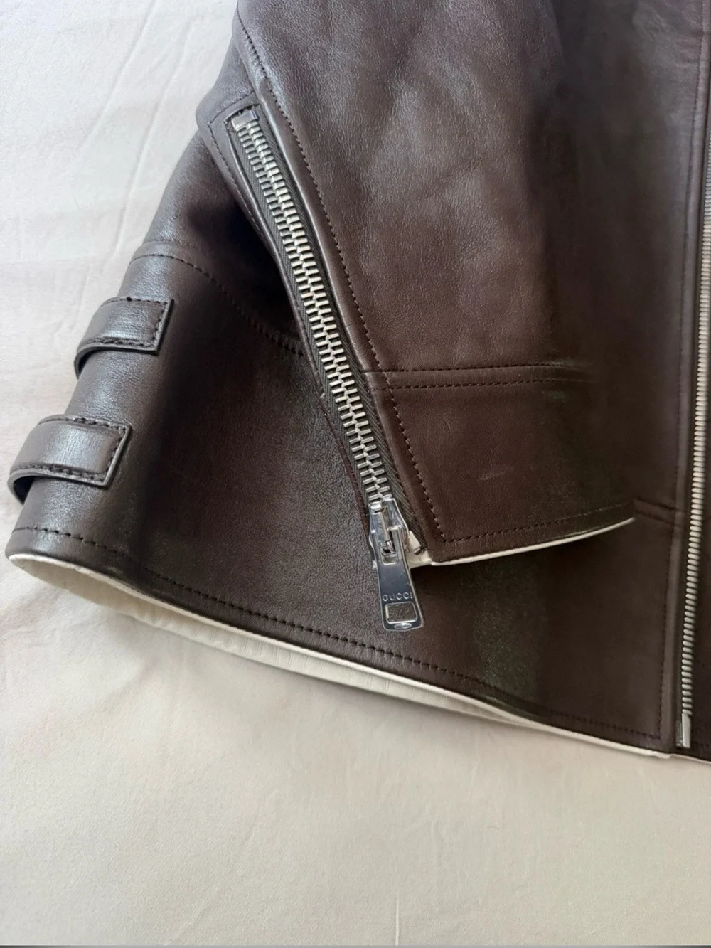 Gucci leather bomber
